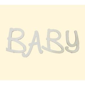 Clean White Letters BABY Great To Hang Or Add To Project 9T×9W×0.5"Thick SEE PIC